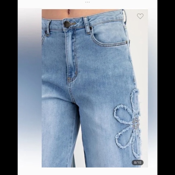 NEW Easel Flower Patch Mineral Washed Jeans Size Medium - Picture 4 of 11